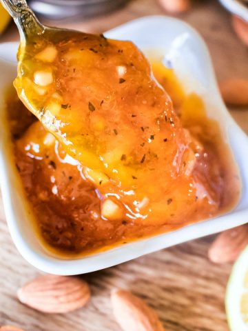 Apricot Jam With Ginger and Mint.