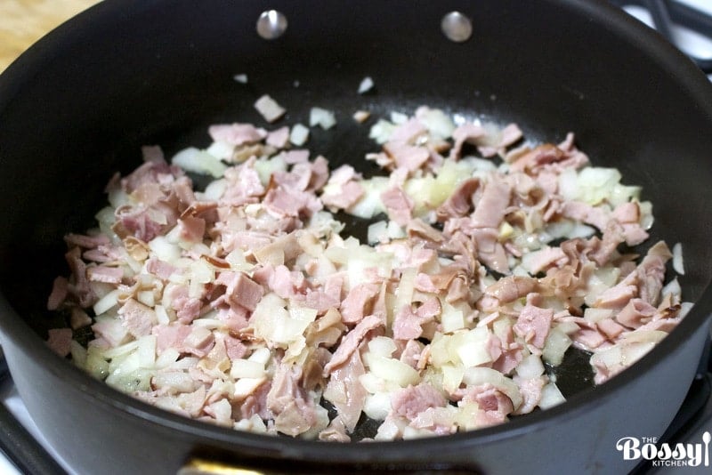 Easy Green Peas with Ham Spanish Recipe The Bossy KitchenCooking at