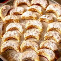 Kossuth Kifli or Half Moon Cookies is an old recipe, very popular in Hungary and also Romania and other Eastern European countries.