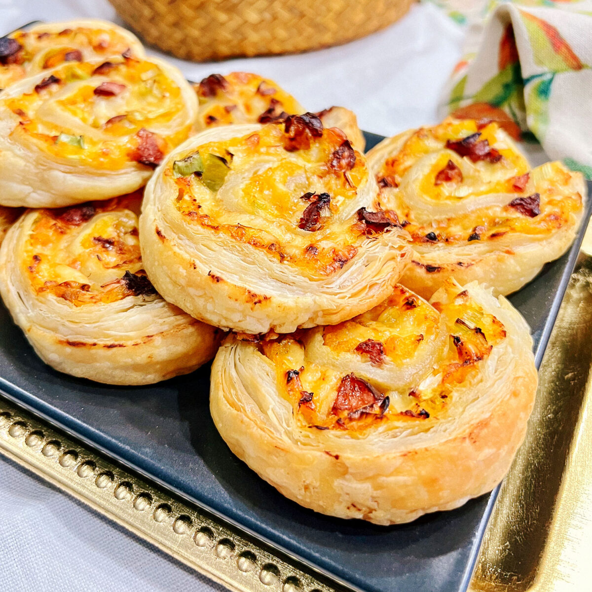 Sausage Pumpkin Pinwheels Appetizers 