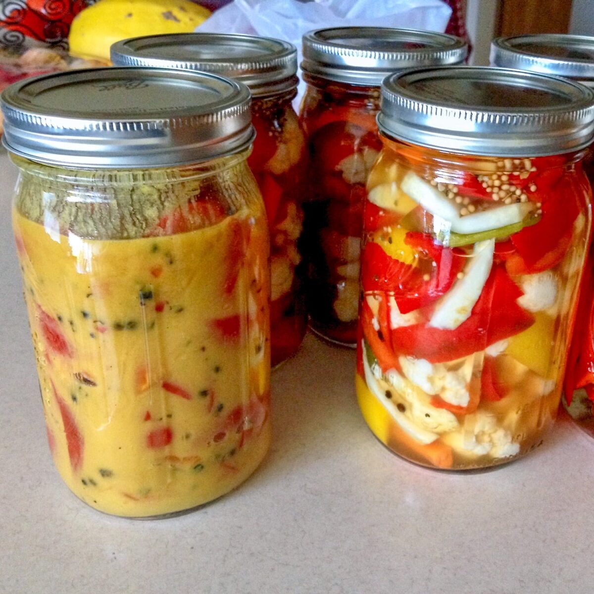 Red Peppers in Mustard Sauce 2
