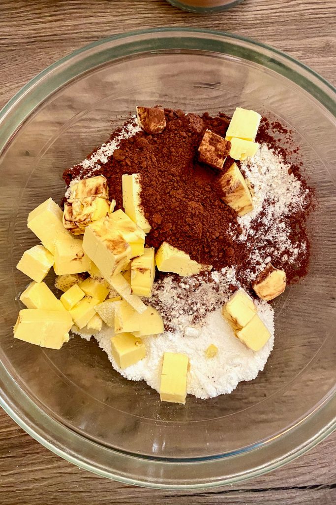 ingredients for the chocolate tart crust