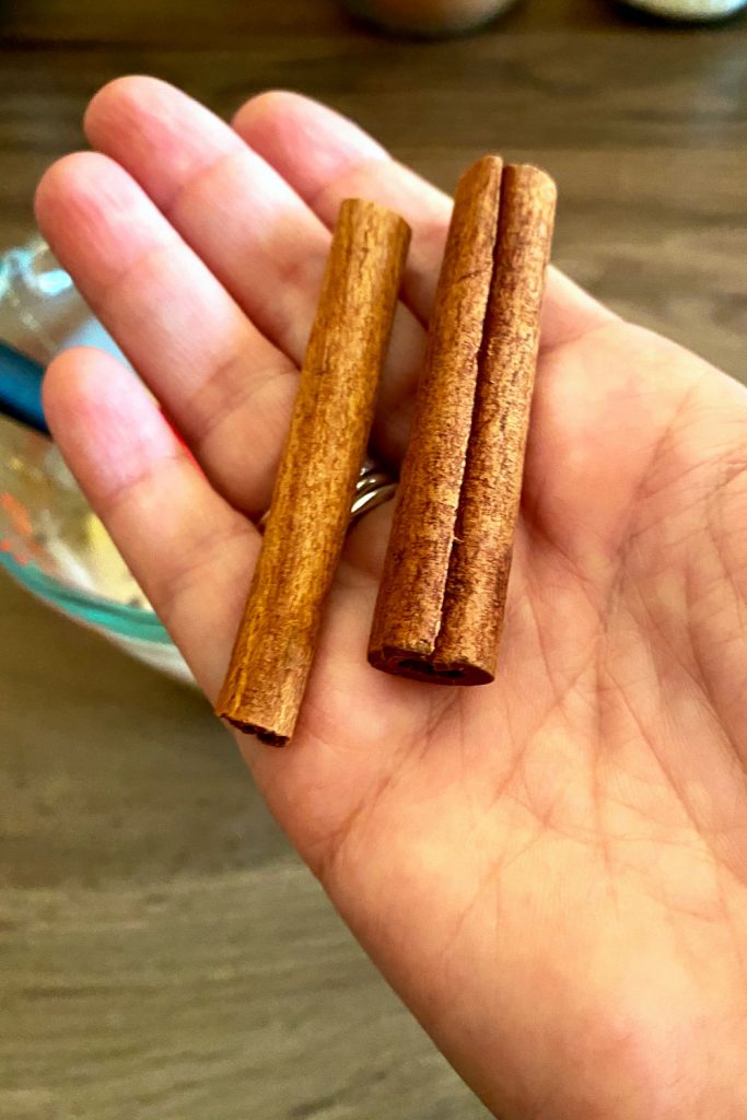cinnamon sticks for the Chocolate tart