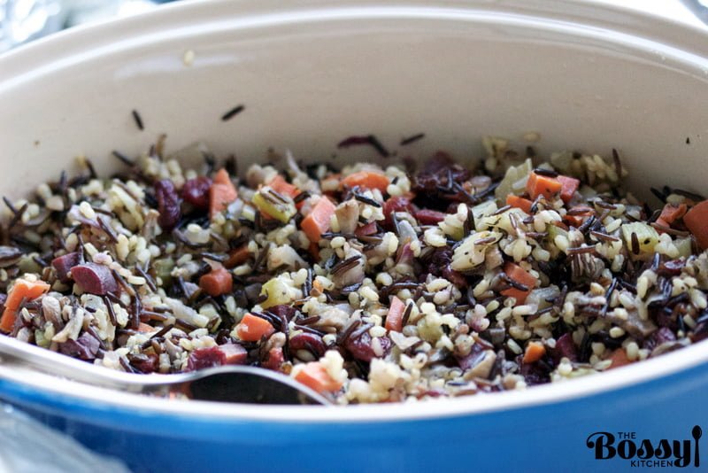 Vegetarian Wild Rice And Mushroom Stuffing The Bossy KitchenCooking