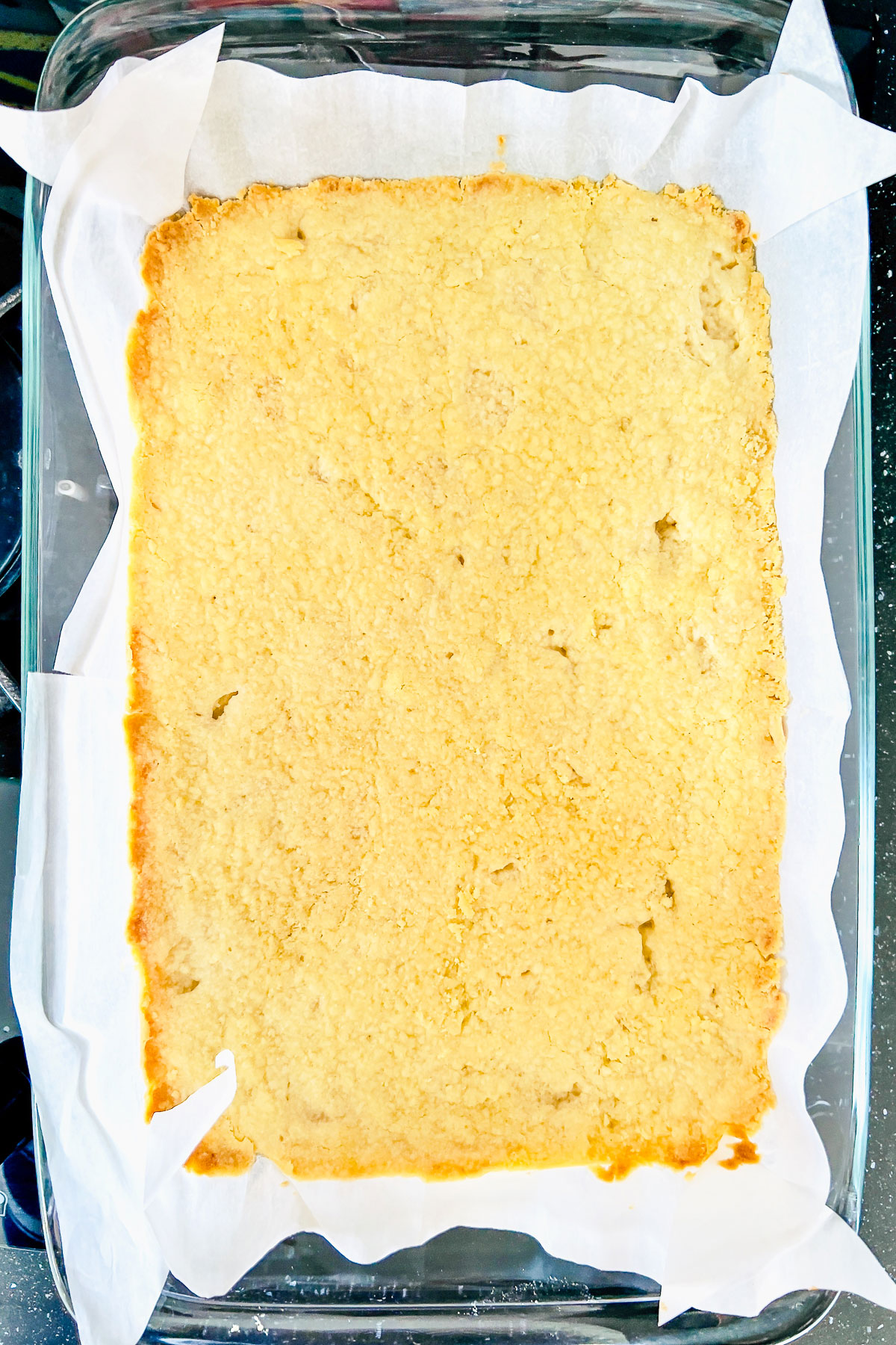 Baked crust for lemon bars