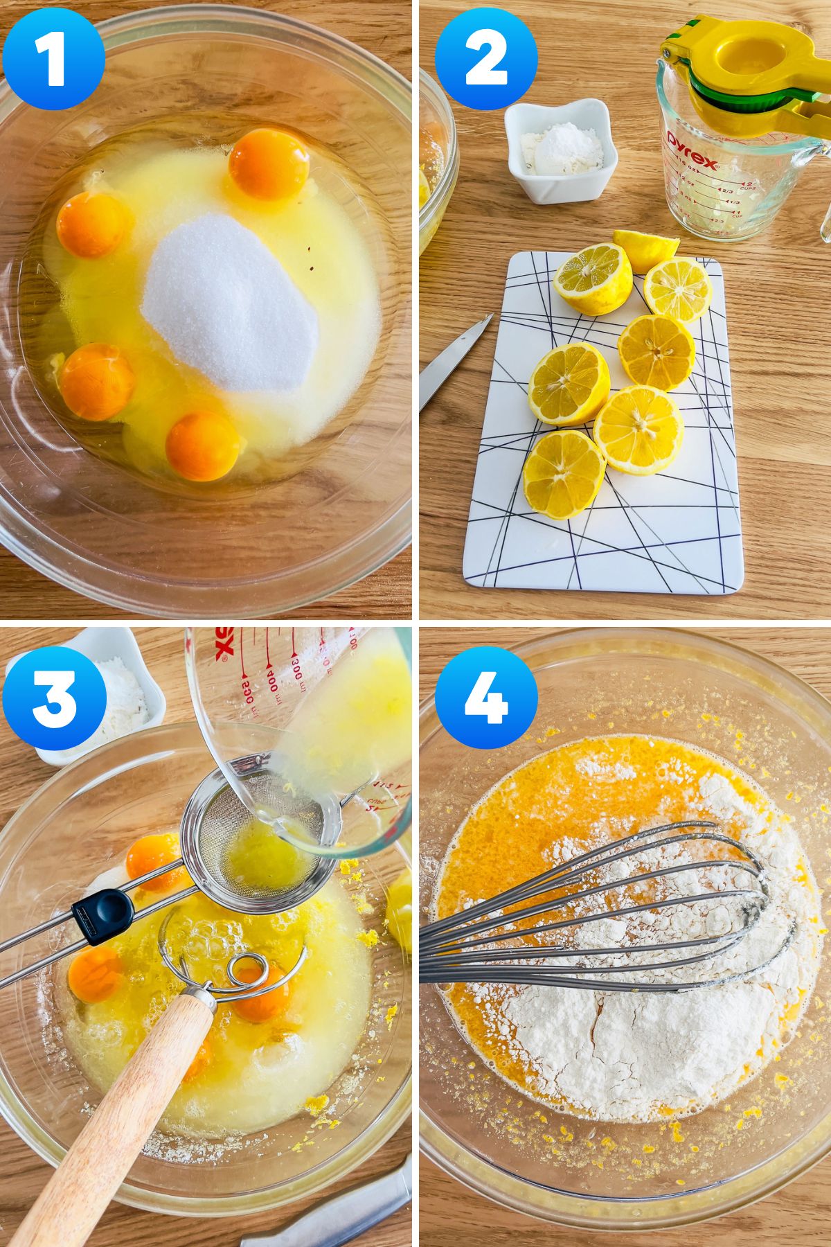 Collage of making the lemon filling 2