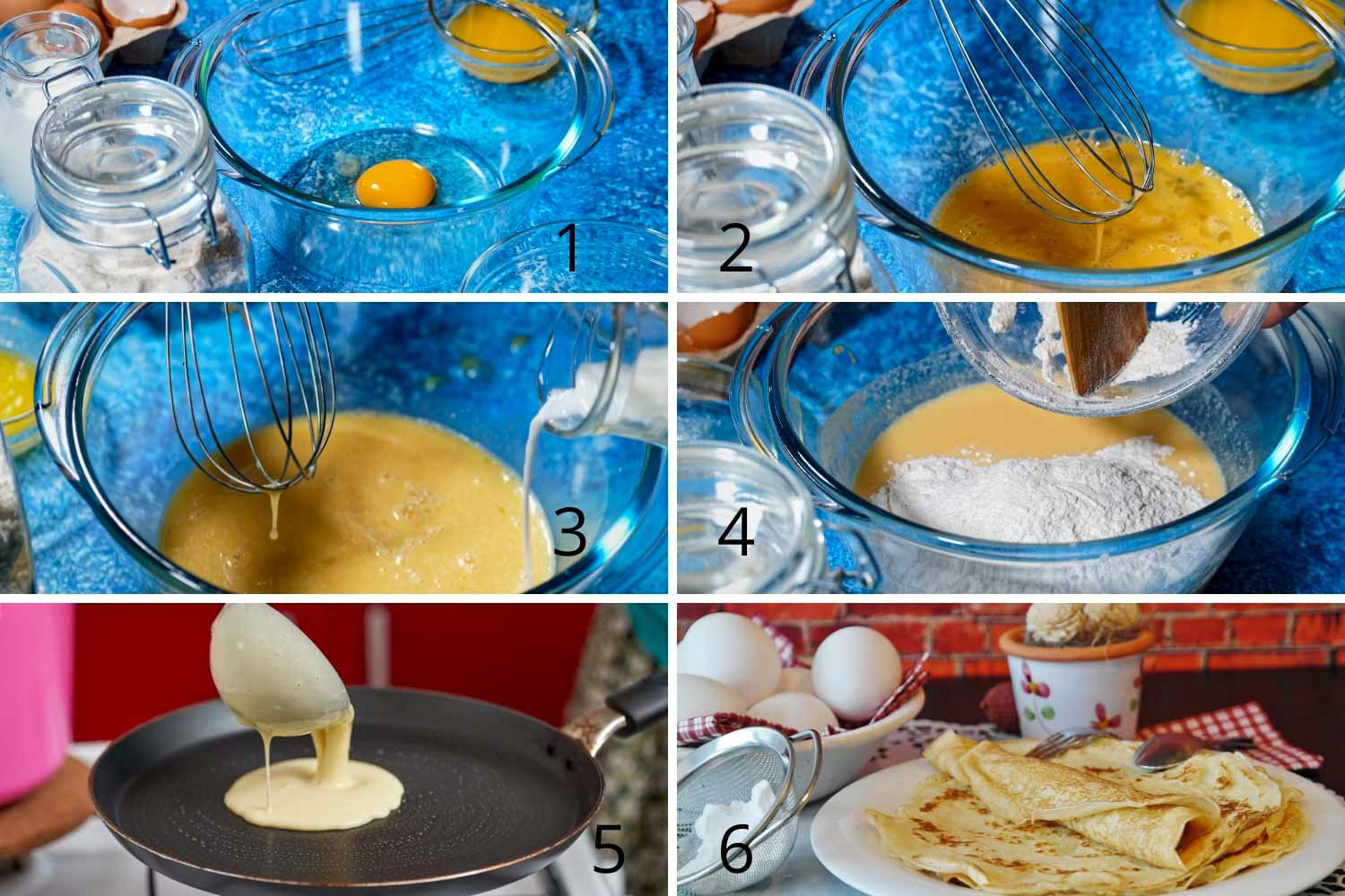 Crepes Process steps