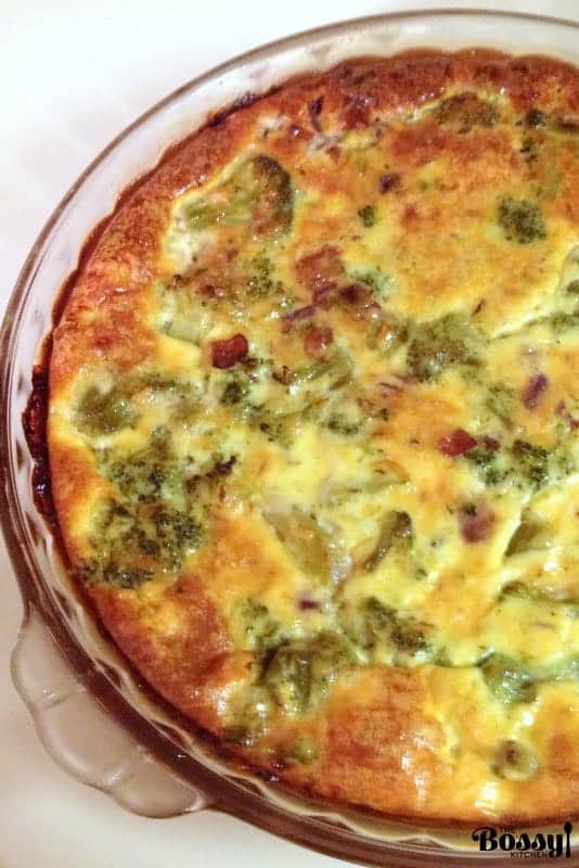 Crustless Broccoli Bacon Quiche