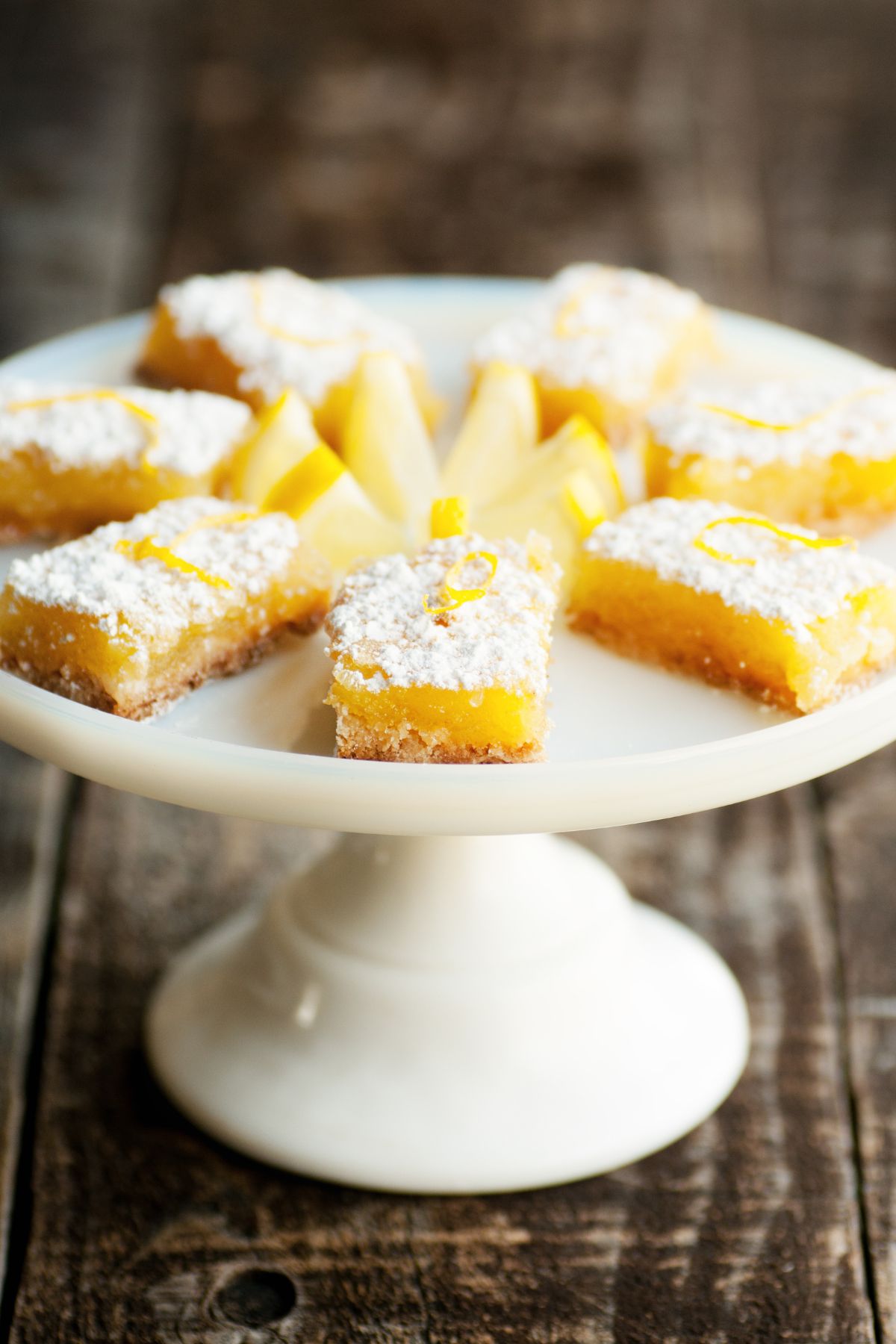 Lemon Bars on white platter