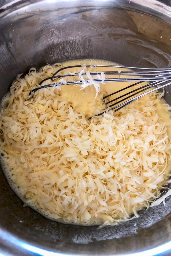 Vegetarian Mini Quiche Recipe- eggs and shredded cheese