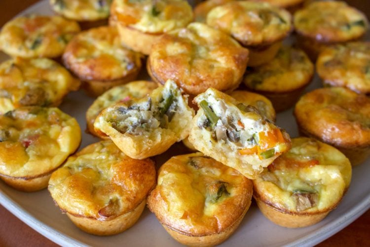 Vegetarian Mini Quiche Recipe- The Bossy Kitchen