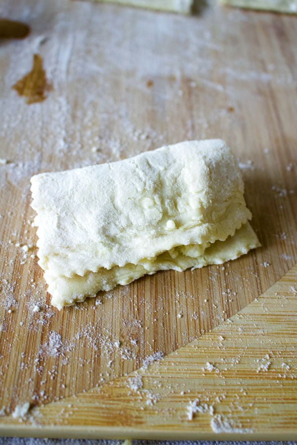 Farmer Cheese Sweet Pastries are delicious and easy to make. The puff pastry is filled with farmer cheese and raisins.