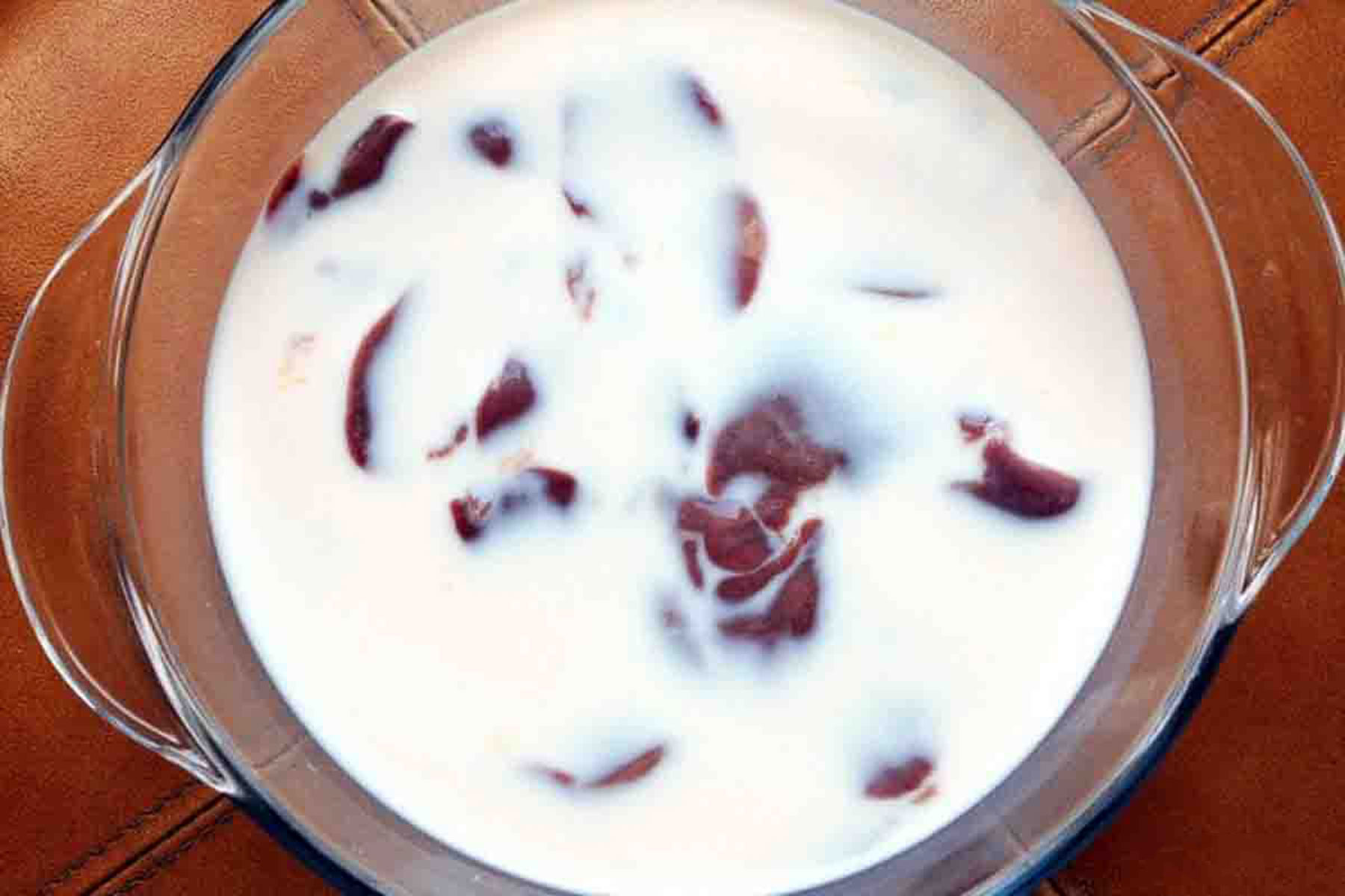 Chicken livers in milk.