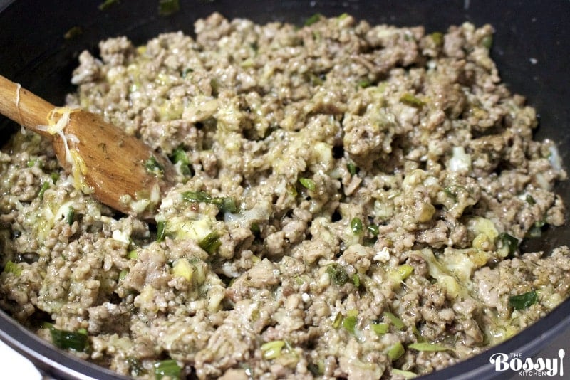 ground meat mixture for the Puff Pastry Minced Meat Pie