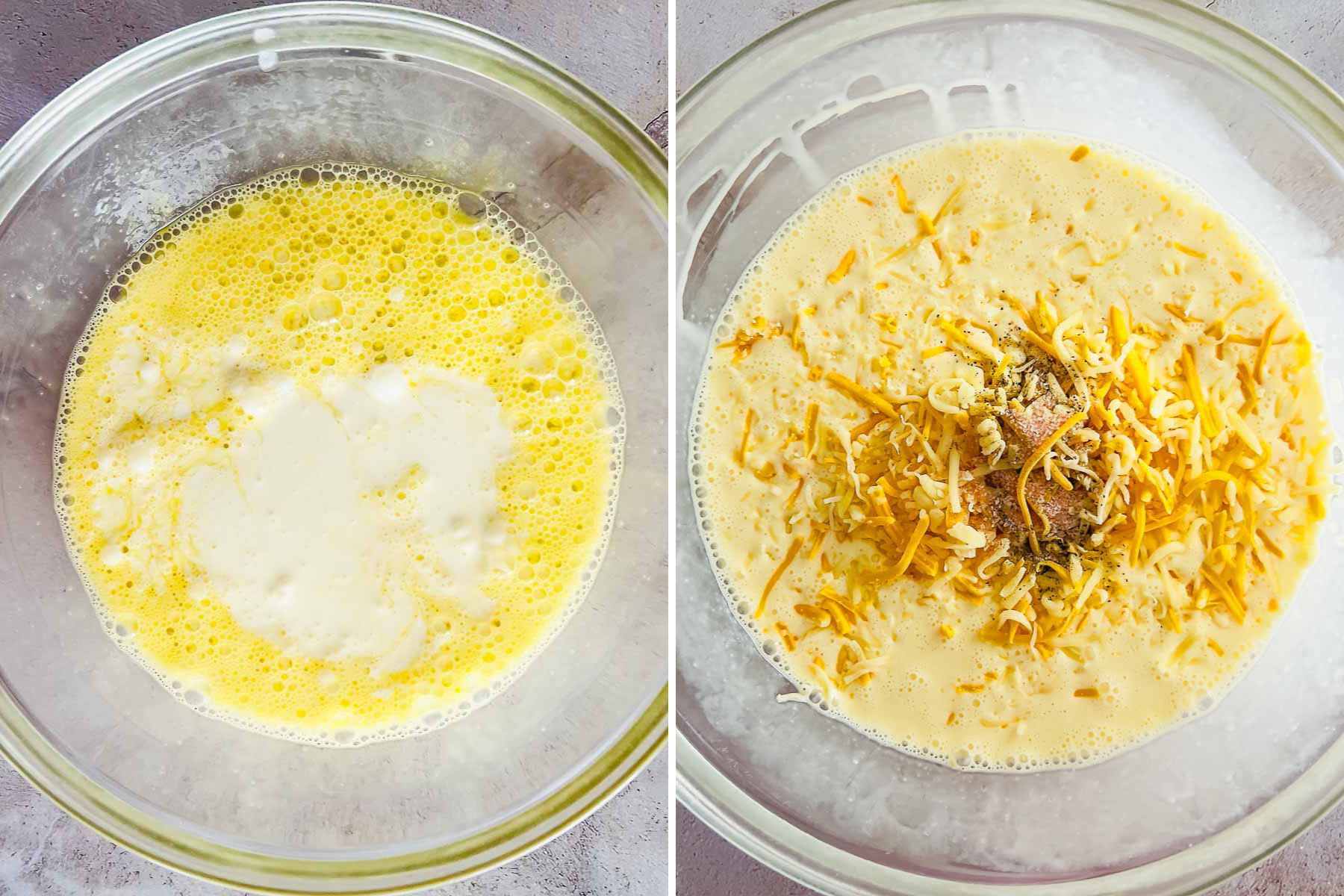 Steps for preparing the quiche base.