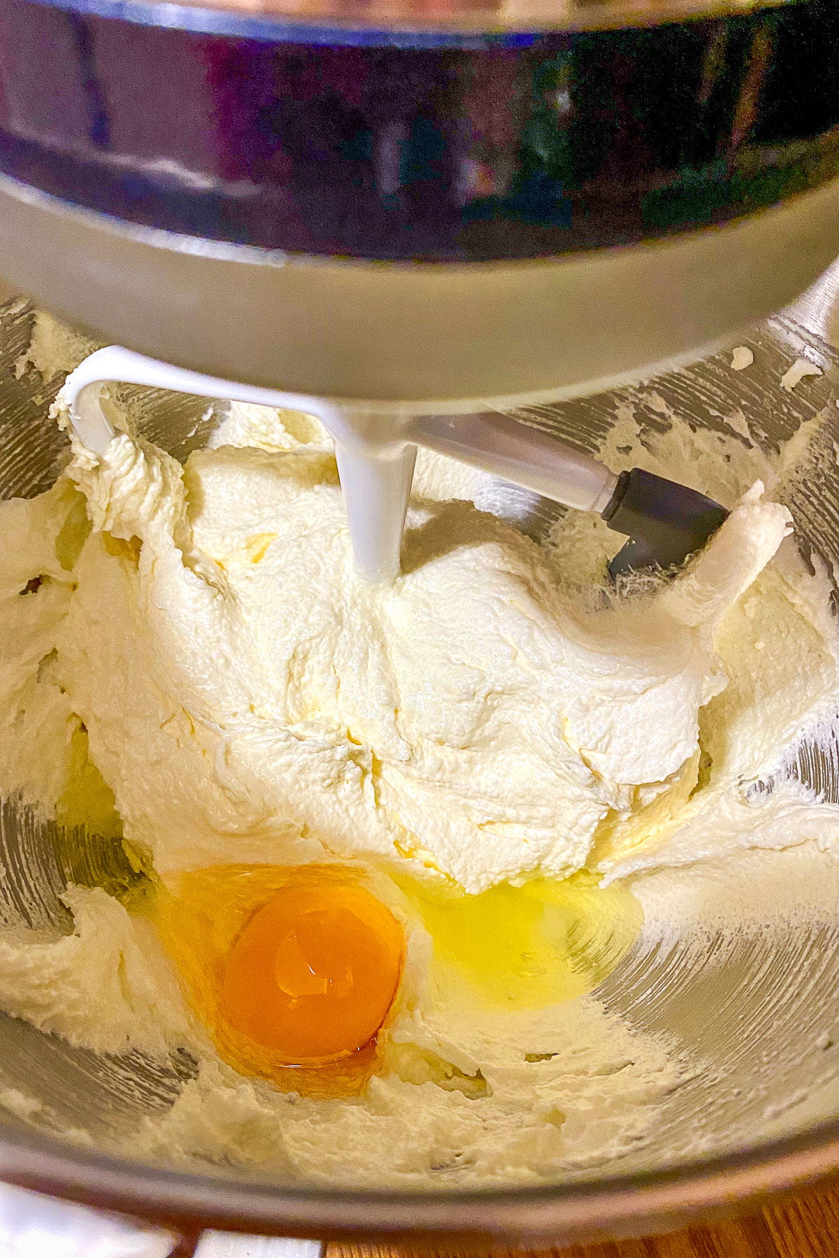 Beating butter and sugar and eggs0