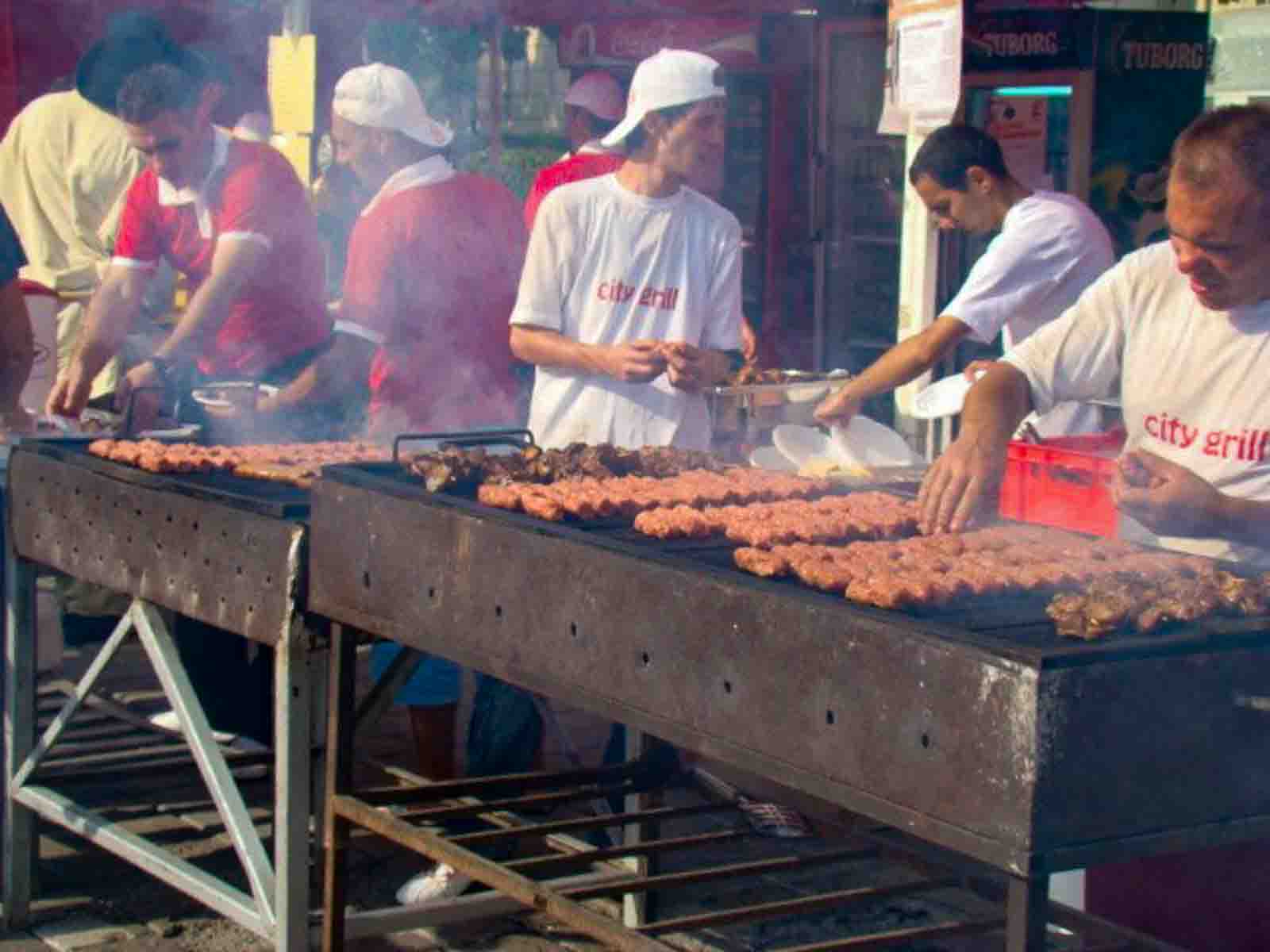 Romanian Festival where mititei are served.