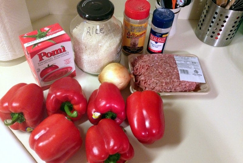 Stuffed peppers (Ardei Umpluti) -ingredients