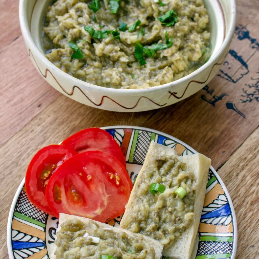 Traditional Romanian Eggplant Salad (Salata De