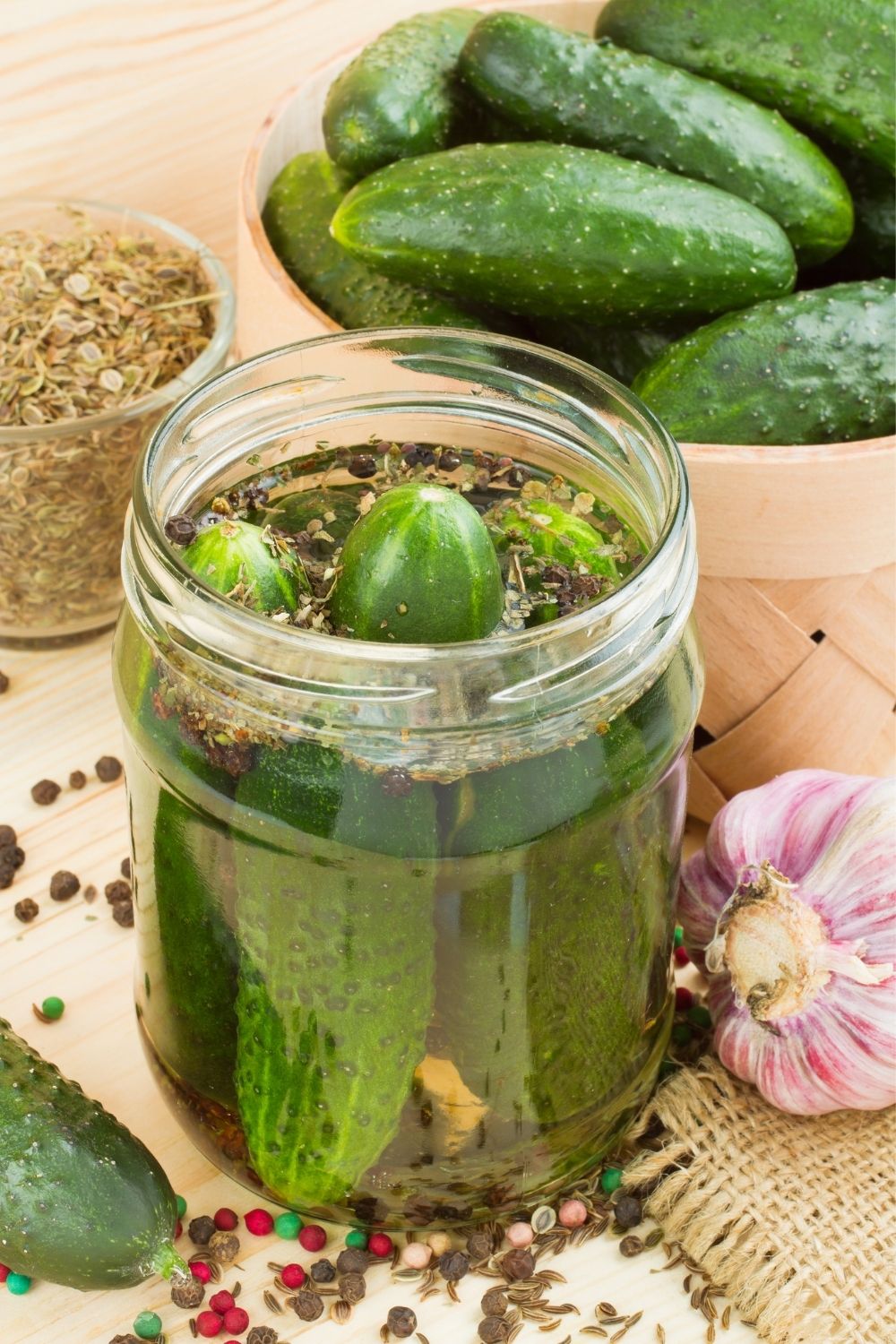 Opened jar of pickles - Easy Homemade Pickles Recipe