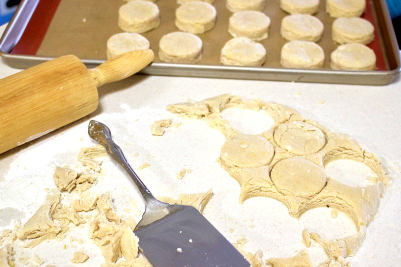 dough on the working table