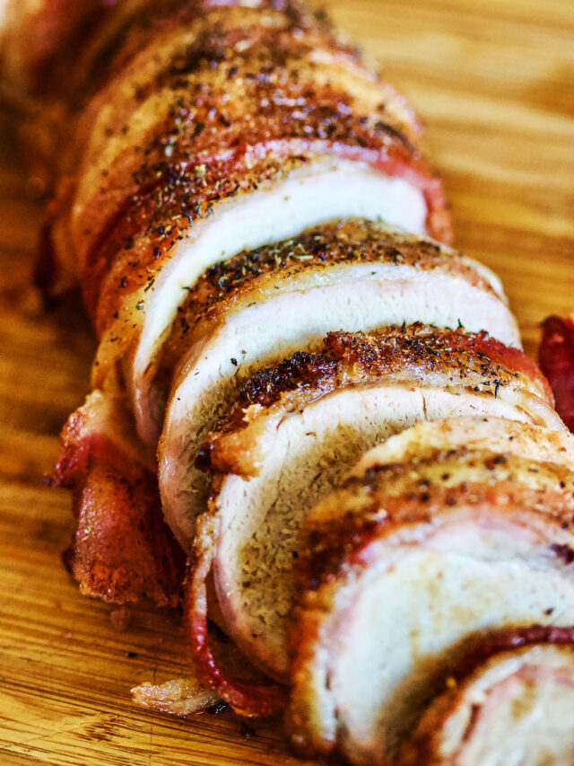 Pork Tenderloin Wrapped In Bacon The Bossy Kitchen