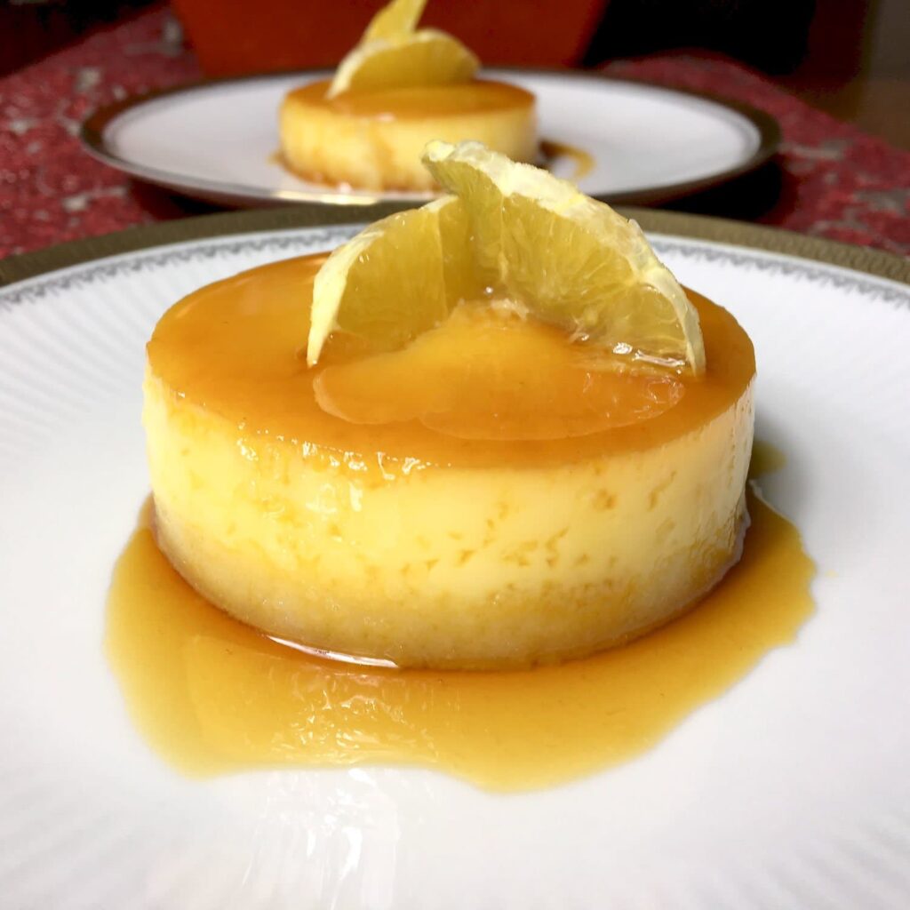 Spanish OrangeAlmond Flan Recipe The Bossy Kitchen