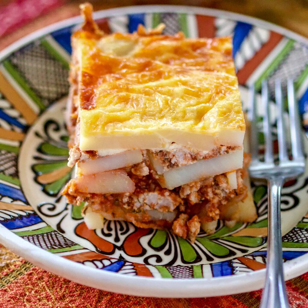 Romanian Authentic Potato Moussaka- The Bossy Kitchen