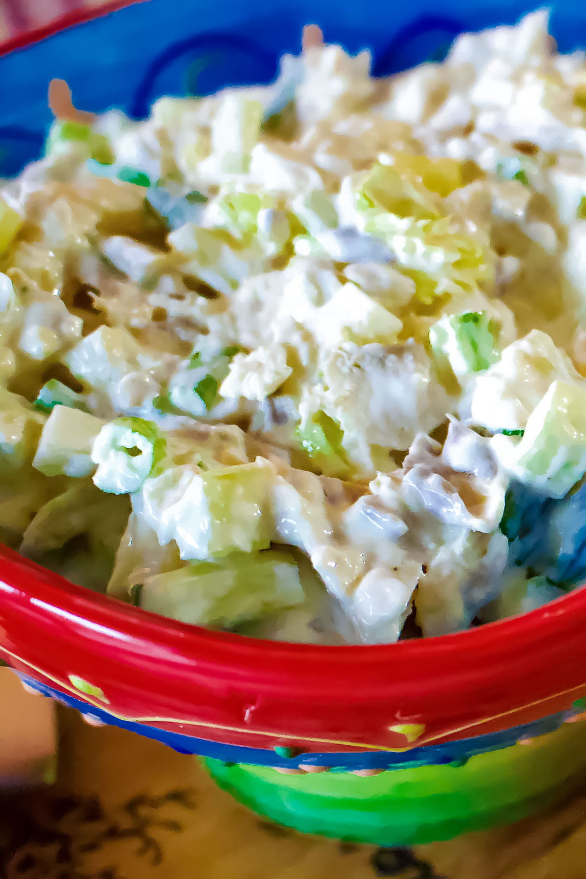 Smoked trout dip with mayo is a great recipe that can be put together in no time. Served on crackers, this dip is a perfect appetizer . Smoked Trout Dip in a colorful bowl0