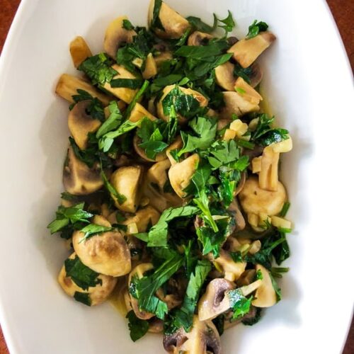 Spanish Lemon Garlic Mushrooms Tapas The Bossy Kitchen