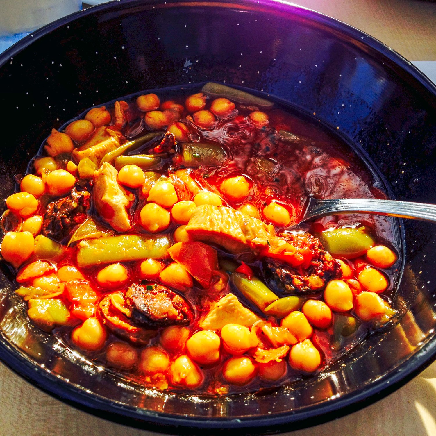 Chickpeas Green Beans With Pork And Spanish Chorizo Chickpeas Green Beans With Pork And Spanish Chorizo