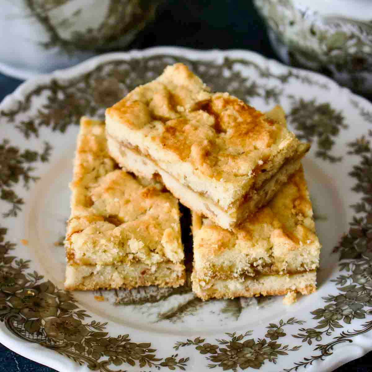 Czech bars stacked on a platter.