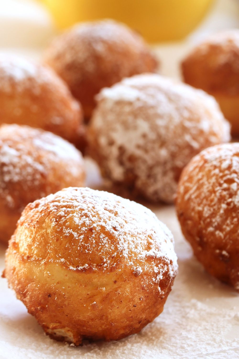 Easy yogurt drop homemade donuts on table