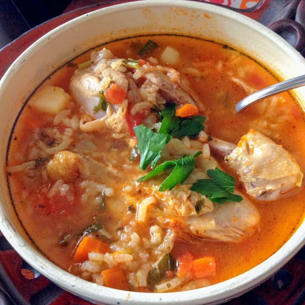 Mexican Caldo de Pollo Or Chicken Soup Mexican Style
