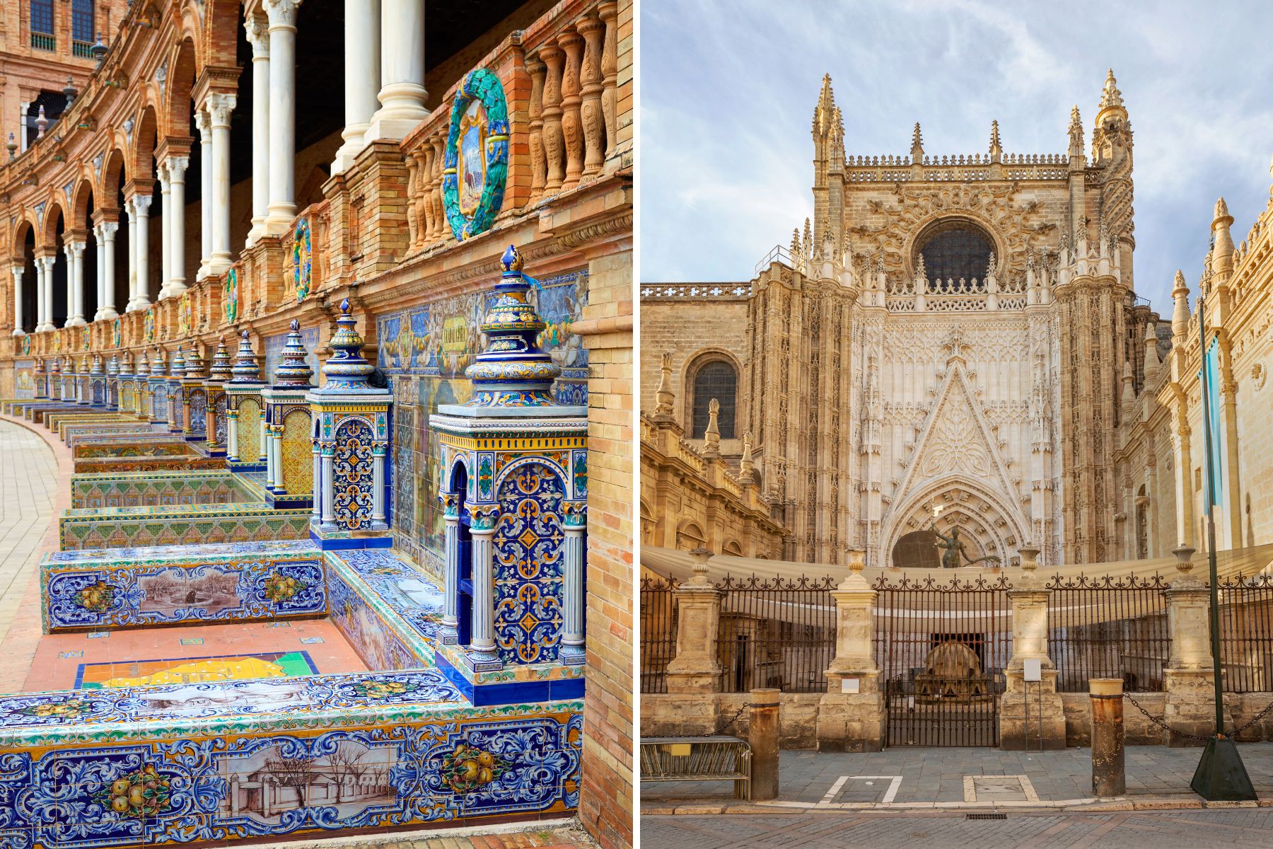 Plaza de Espana and Seville Cathedral