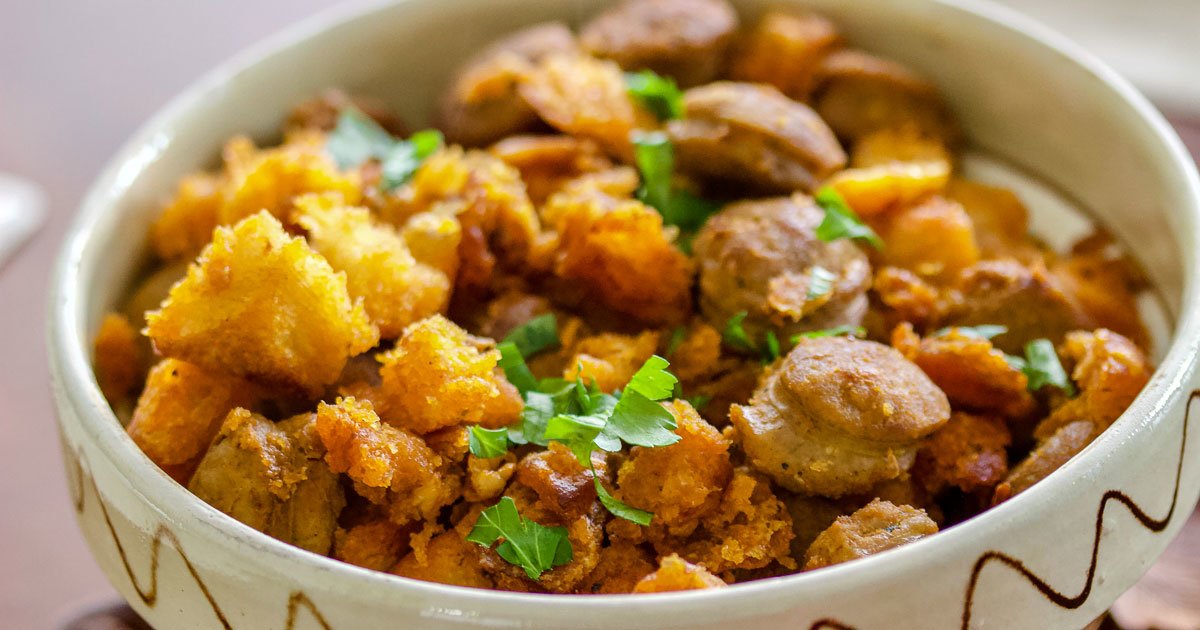 Spanish Migas With ChorizoGarlic Pan Fried Bread&Chorizo