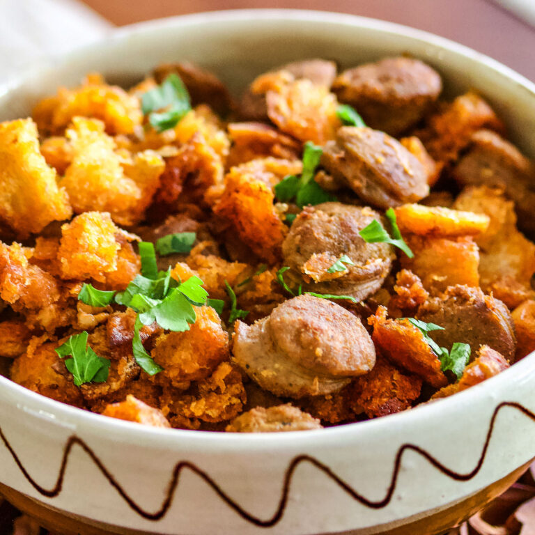 Spanish Migas With ChorizoGarlic Pan Fried Bread&Chorizo