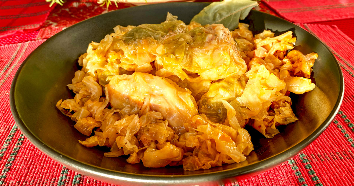 Authentic Romanian Sauerkraut Stuffed Cabbage Rolls
