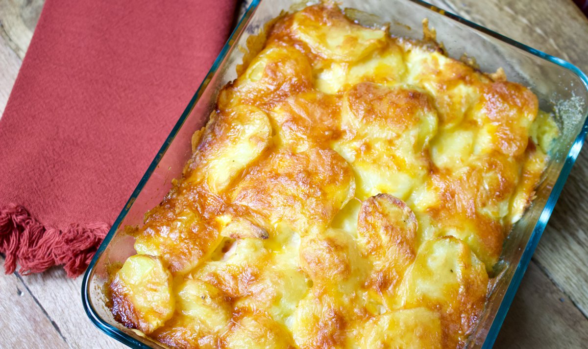 Scalloped Potatoes with Hard Boiled Eggs