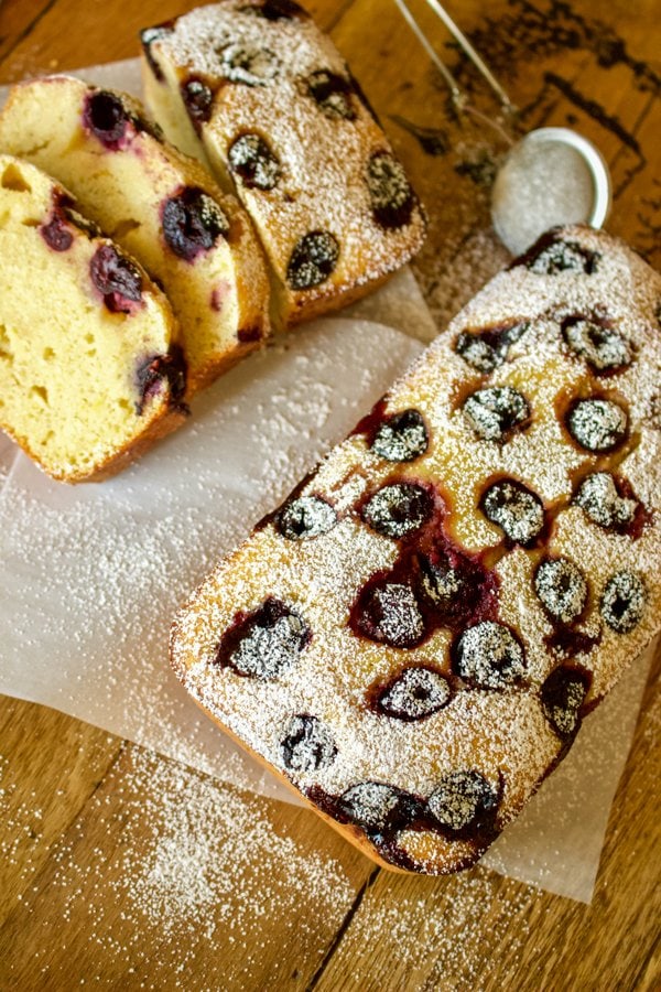 Sour Cherries Sweet Cornbread- featured picture for Pinterest