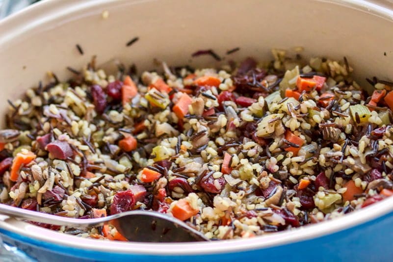 Vegetarian Wild Rice And Mushroom Stuffing The Bossy KitchenCooking