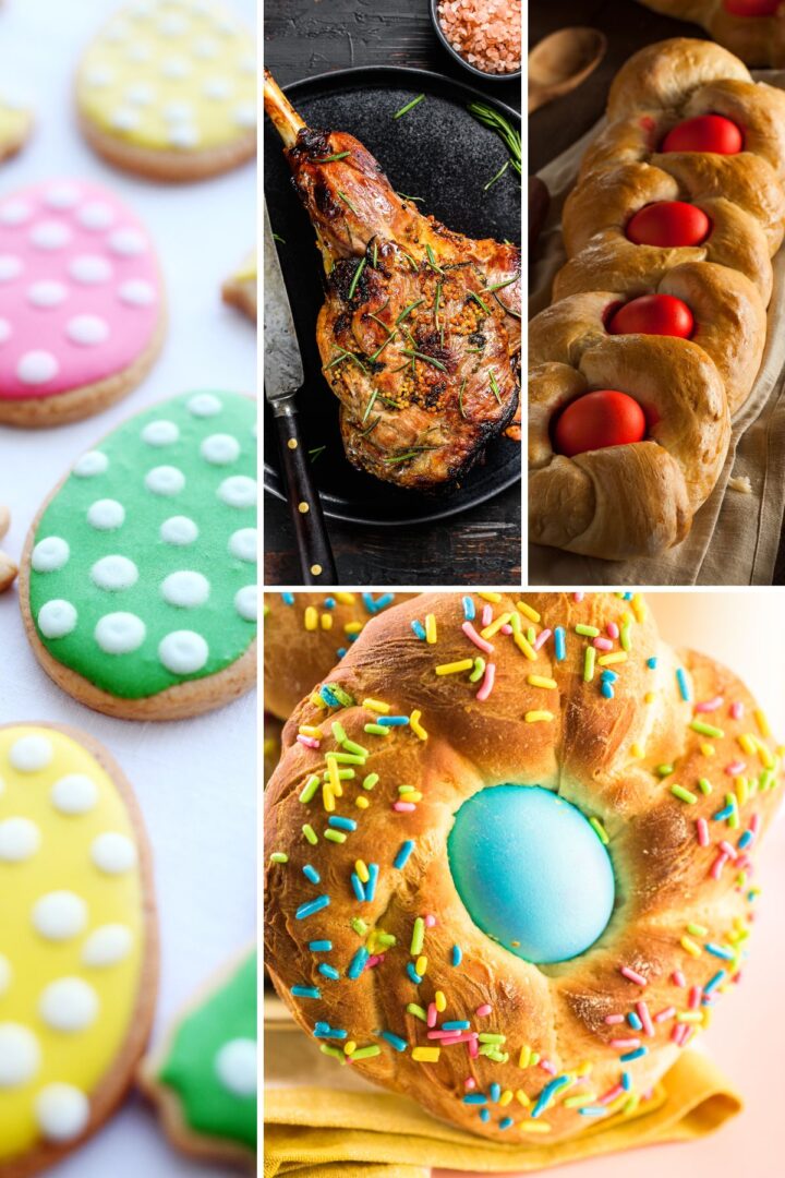 Collage of Easter Foods From Around The World.