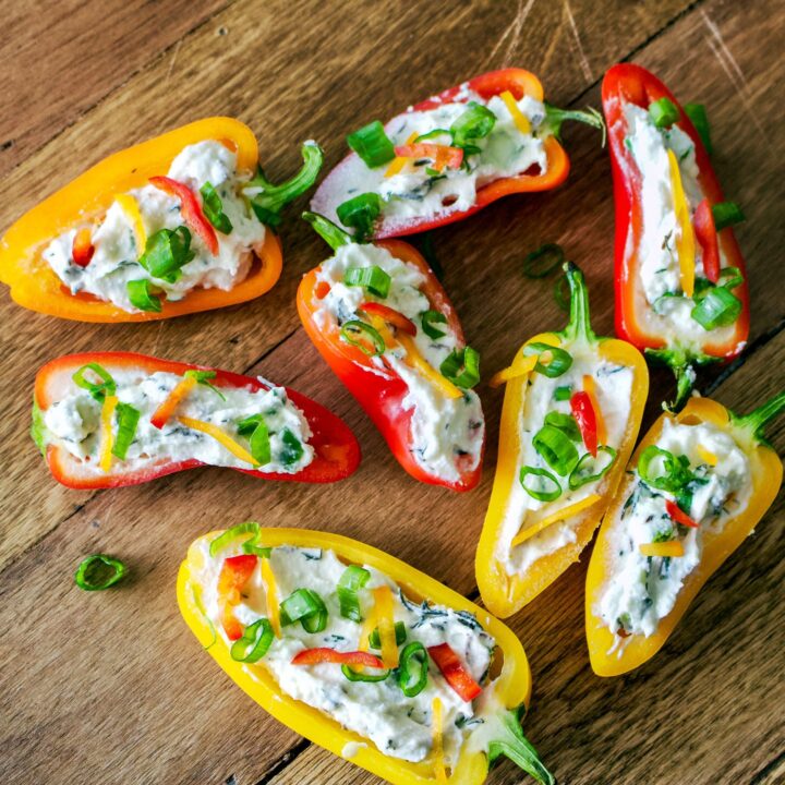 Mini Peppers Stuffed With Farmer Cheese