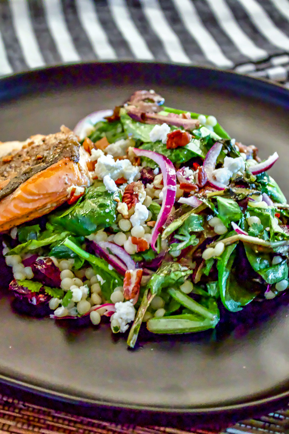 Spring Greens Couscous Salad With Salmon Pinterest size photo0