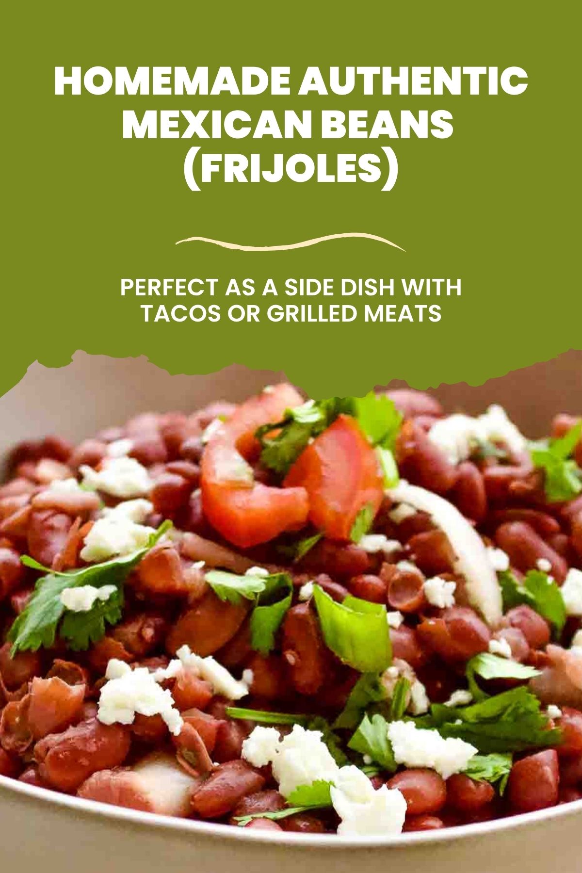 Homemade Authentic Mexican Beans (Frijoles) Pinterest collage.