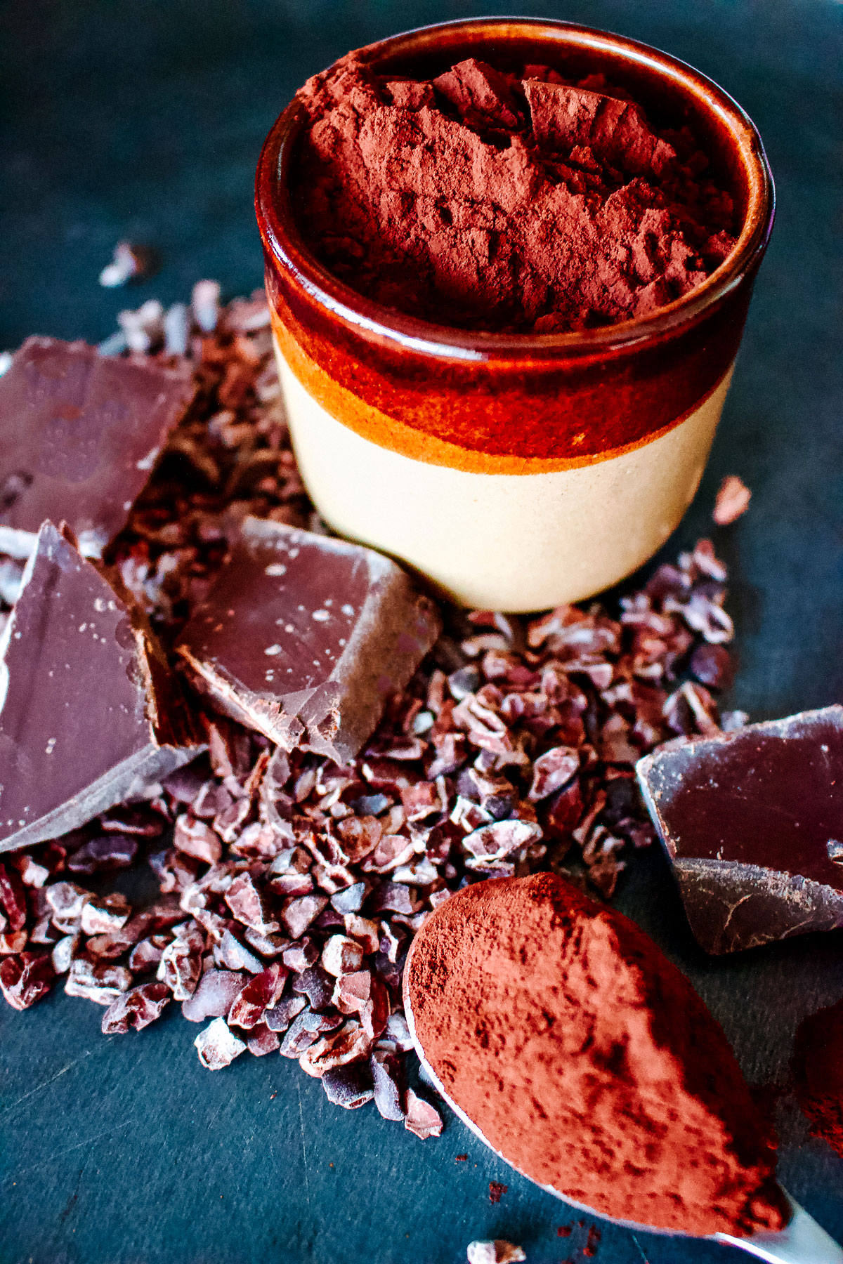 This easy chocolate liqueur recipe is an old family treasure that is made with cocoa powder. Perfect gift for the holidays and inexpensive. Cocoa powder chocolate cocoa nibs photo0
