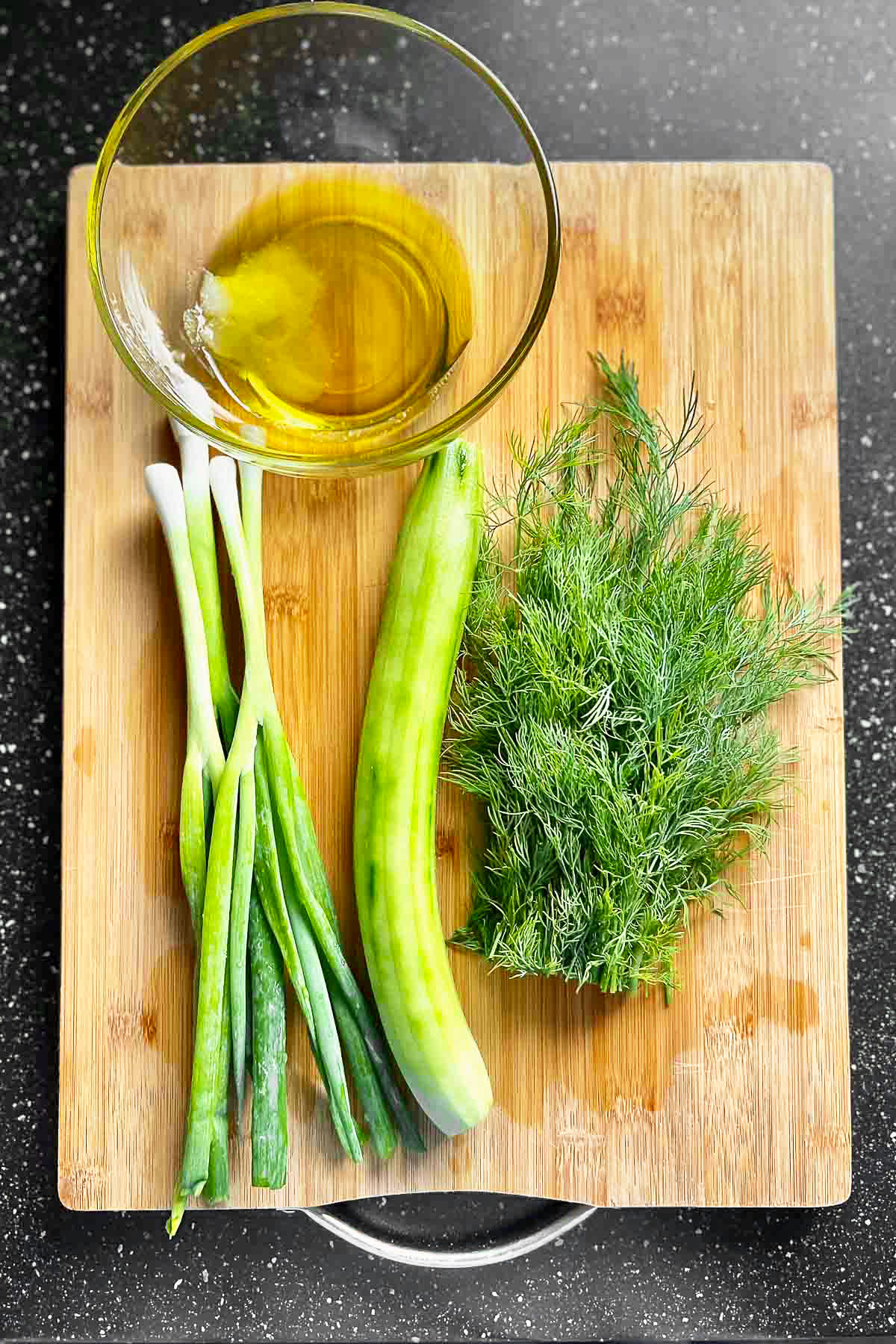 Ingredients for cucumber salad