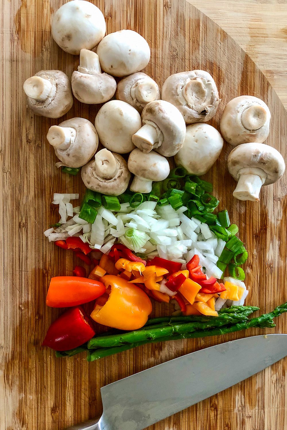 Vegetables for the vegetarian quiche