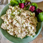 Pineapple Chicken Salad on greens square photo0