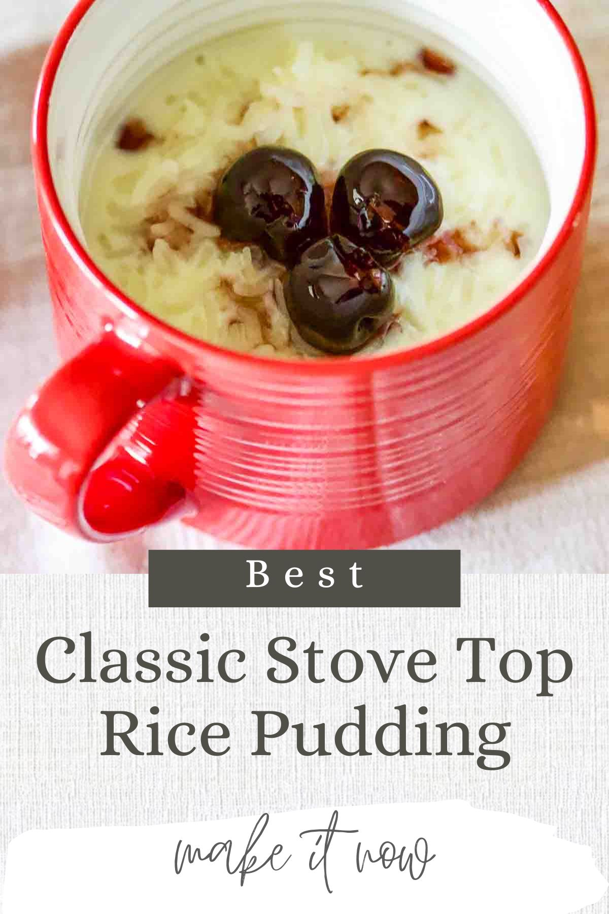 Classic Stove Top Rice Pudding Rice Pudding Pinterest Collage.